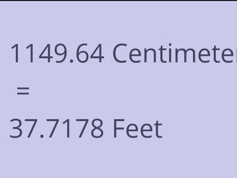 1149.64 CM TO FEET