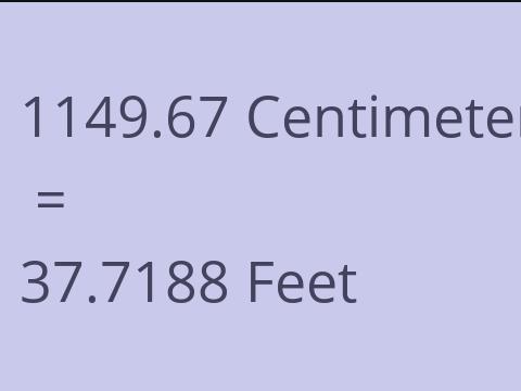 1149.67 CM TO FEET