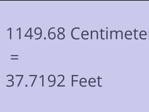 1149.68 CM TO FEET