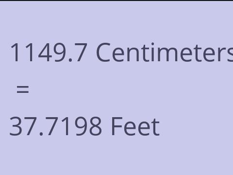 1149.7 CM TO FEET