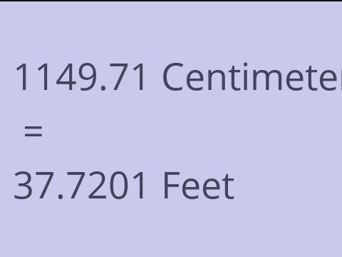 1149.71 CM TO FEET