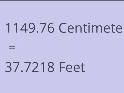 1149.76 CM TO FEET