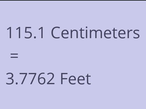 115.1 CM TO FEET