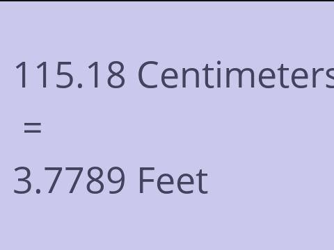 115.18 CM TO FEET