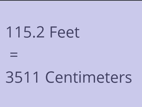 115.2 FEET TO CM