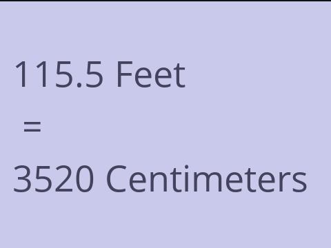 115.5 FEET TO CM