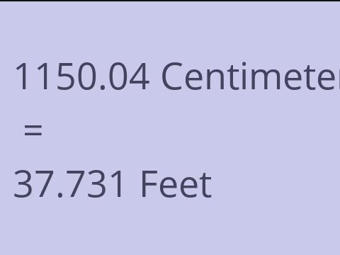 1150.04 CM TO FEET