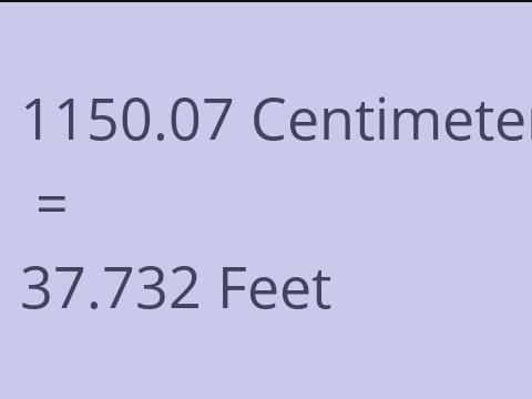 1150.07 CM TO FEET