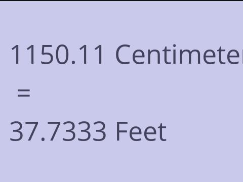 1150.11 CM TO FEET