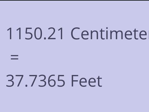 1150.21 CM TO FEET