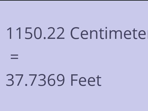 1150.22 CM TO FEET