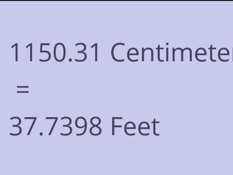 1150.31 CM TO FEET