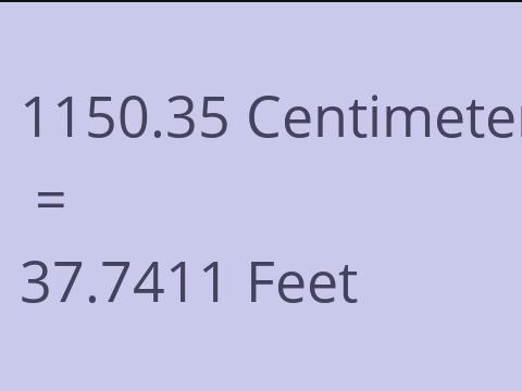 1150.35 CM TO FEET