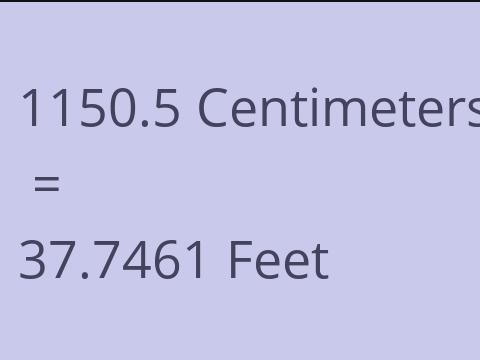 1150.5 CM TO FEET