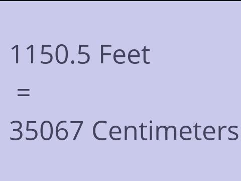 1150.5 FEET TO CM