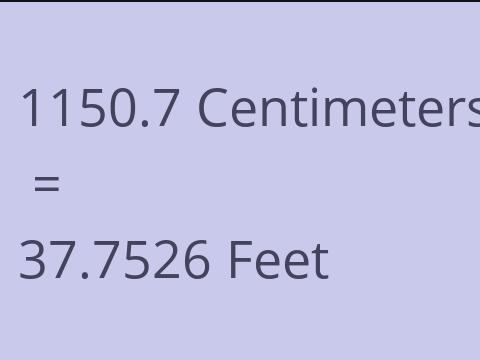 1150.7 CM TO FEET