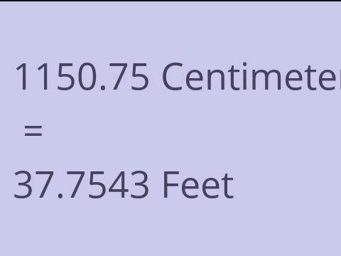 1150.75 CM TO FEET