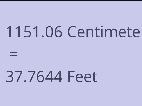 1151.06 CM TO FEET