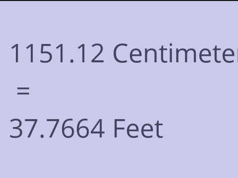 1151.12 CM TO FEET