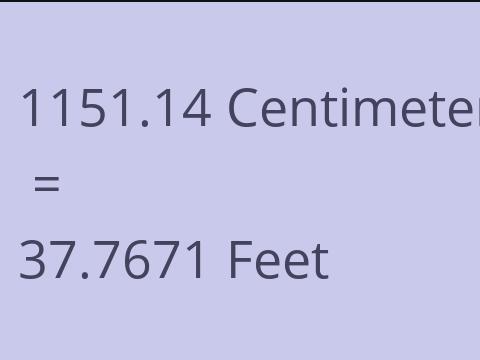 1151.14 CM TO FEET