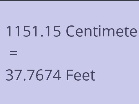 1151.15 CM TO FEET