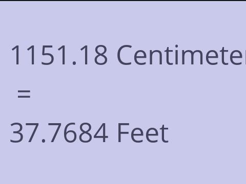 1151.18 CM TO FEET