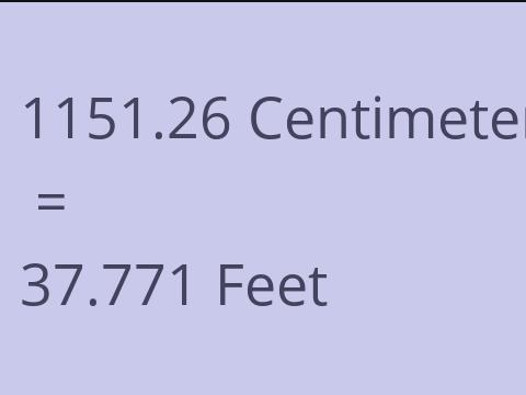 1151.26 CM TO FEET