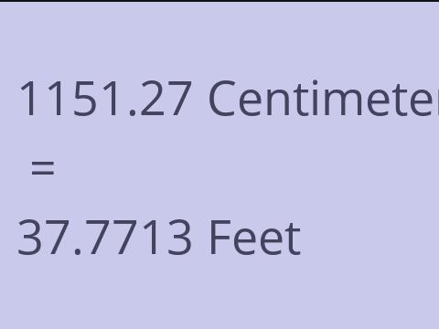 1151.27 CM TO FEET