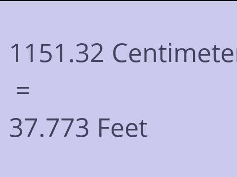 1151.32 CM TO FEET