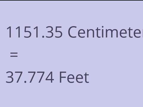 1151.35 CM TO FEET