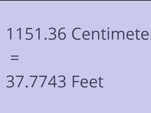 1151.36 CM TO FEET