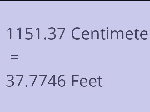 1151.37 CM TO FEET