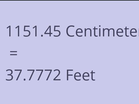 1151.45 CM TO FEET