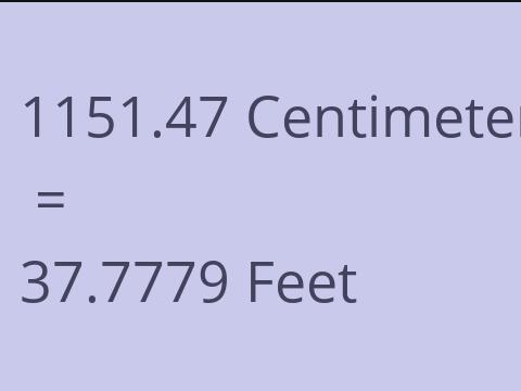 1151.47 CM TO FEET