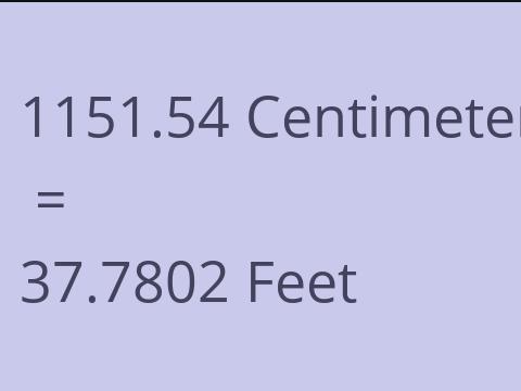 1151.54 CM TO FEET