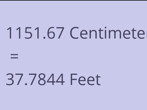 1151.67 CM TO FEET