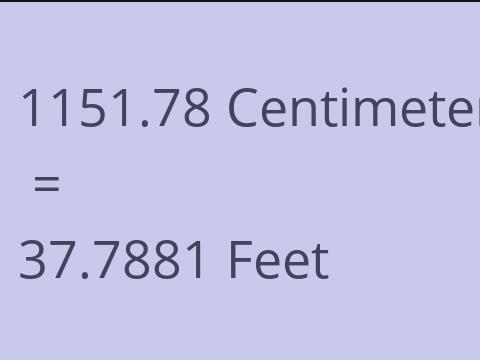 1151.78 CM TO FEET