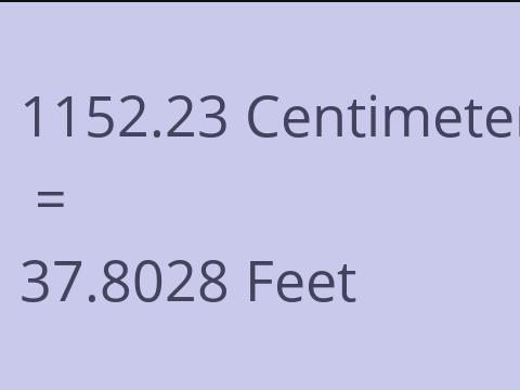 1152.23 CM TO FEET