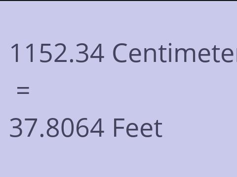 1152.34 CM TO FEET