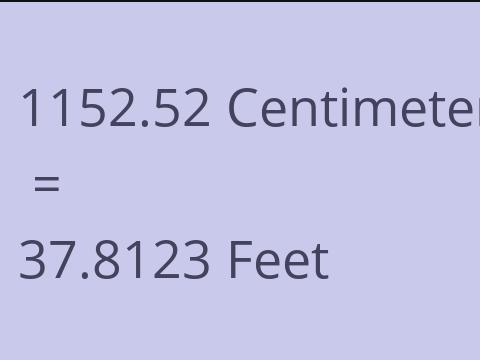 1152.52 CM TO FEET