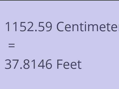 1152.59 CM TO FEET