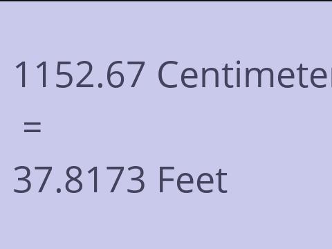 1152.67 CM TO FEET