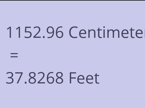 1152.96 CM TO FEET