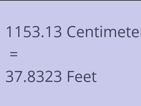 1153.13 CM TO FEET