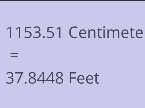 1153.51 CM TO FEET