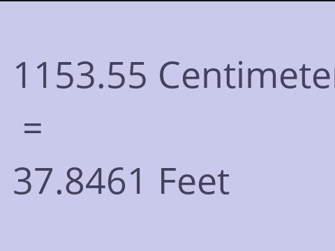 1153.55 CM TO FEET