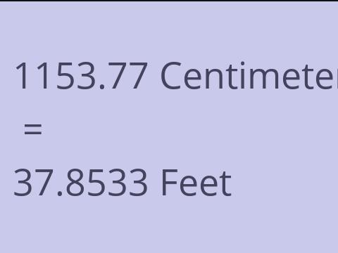 1153.77 CM TO FEET