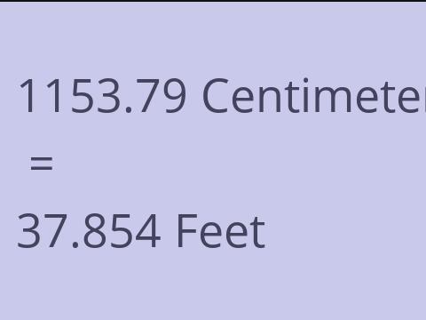 1153.79 CM TO FEET