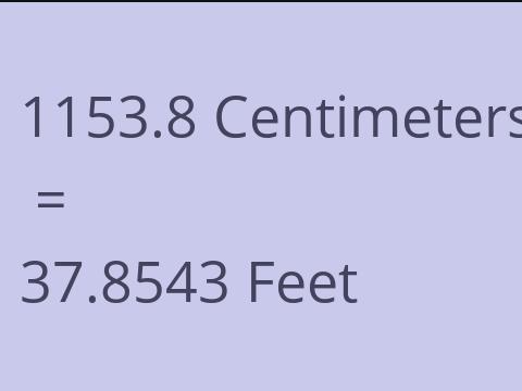 1153.8 CM TO FEET