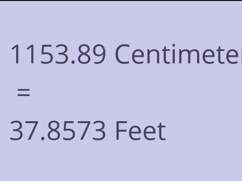 1153.89 CM TO FEET